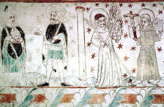 Bild: 9104501 (9104501.jpg). Motiv: Dionysius / Olof / Brandanus / Bernhardinus. Foto: Lennart Karlsson