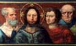 Bild: 9301117 (9301117.jpg). Motiv: predellan, Kristus och tre lrjungar. Foto: Lennart Karlsson