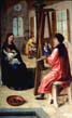 Bild: 9306102 (9306102.jpg). Motiv: Lukas m�lar madonnans bild. Foto: Lennart Karlsson
